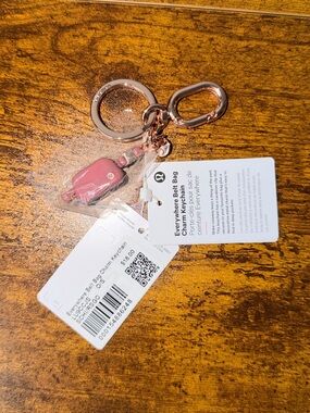 Lululemon Everywhere Belt Bag Charm Keychain Spiced Chai/Rose Gold